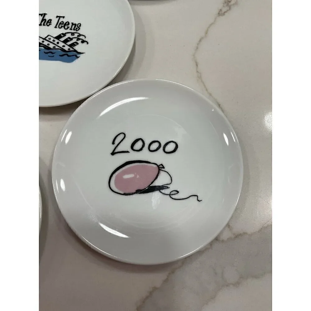 Pottery Barn China Millennium Coasters Set of 5 Coasters 4”